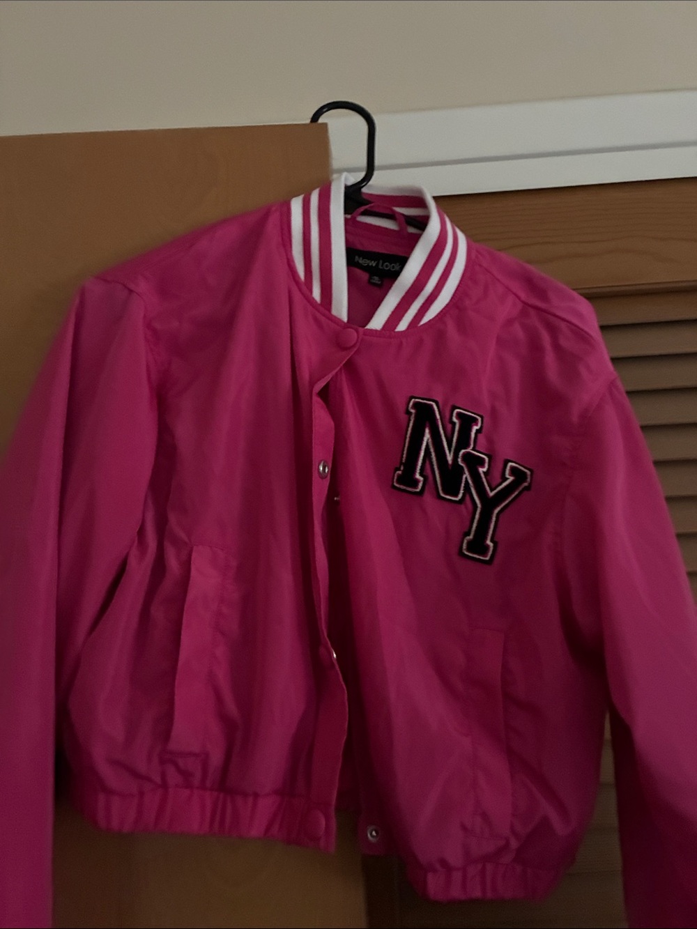 New Look Girls Pink NY Varsity Bomber Jacket